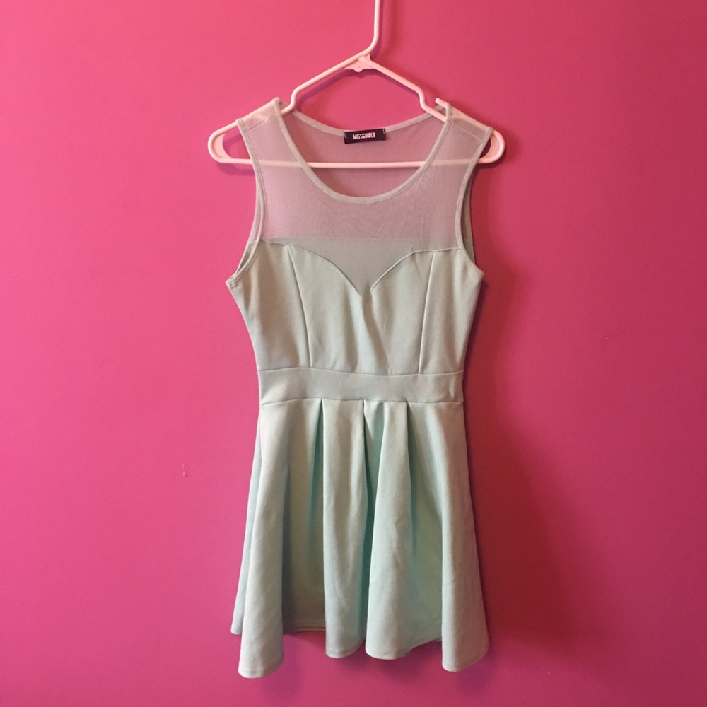 mint green skater dress